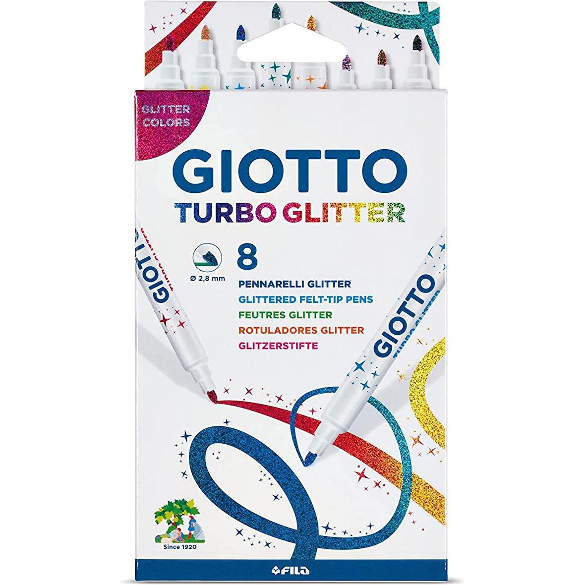 Giotto Simli Keçeli Kalem Turbo Glitter 8'li ( FT42580 )