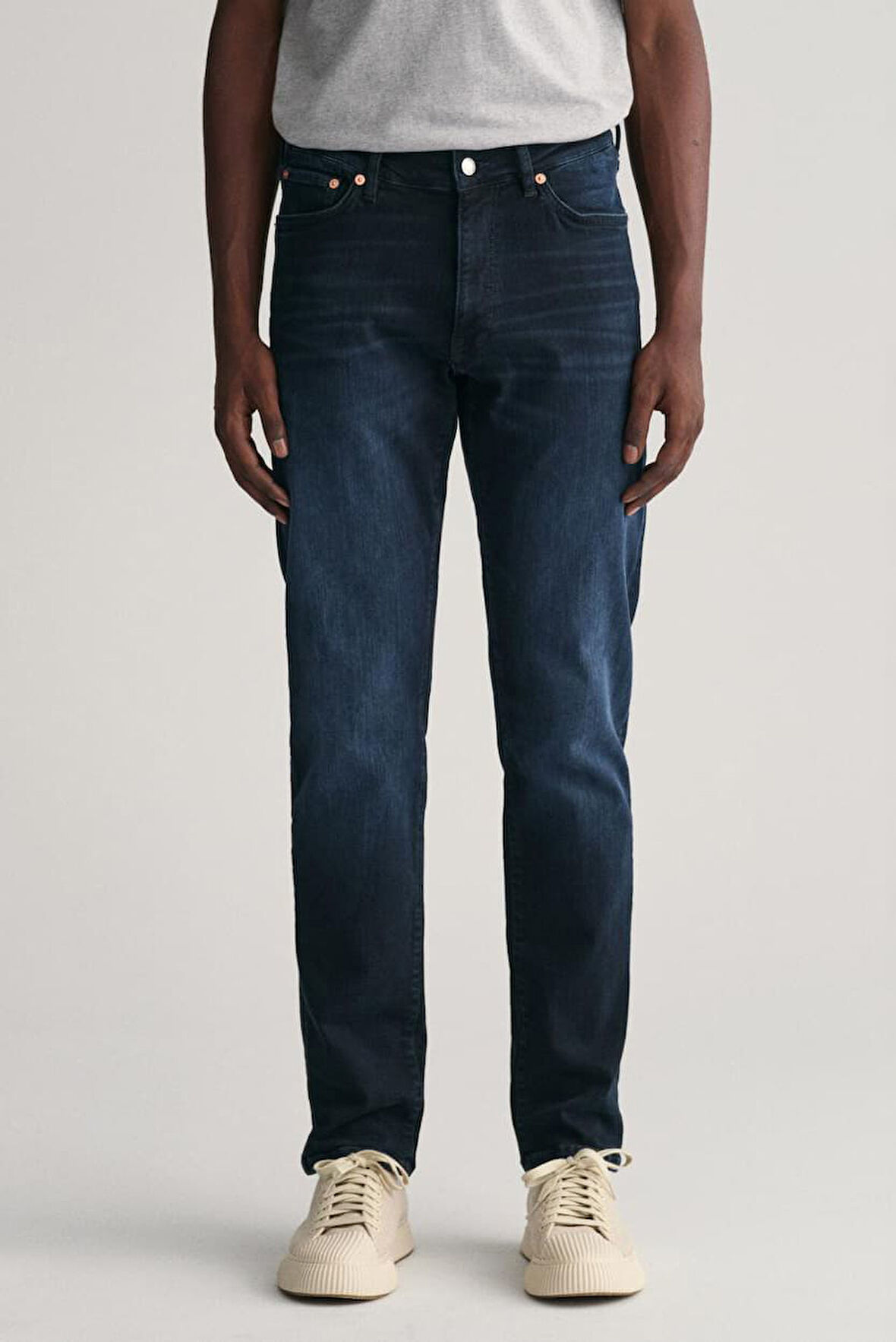 Erkek Extra Slim Fit Orta Bel Jean Pantolon - Koyu Lacivert | 33/32