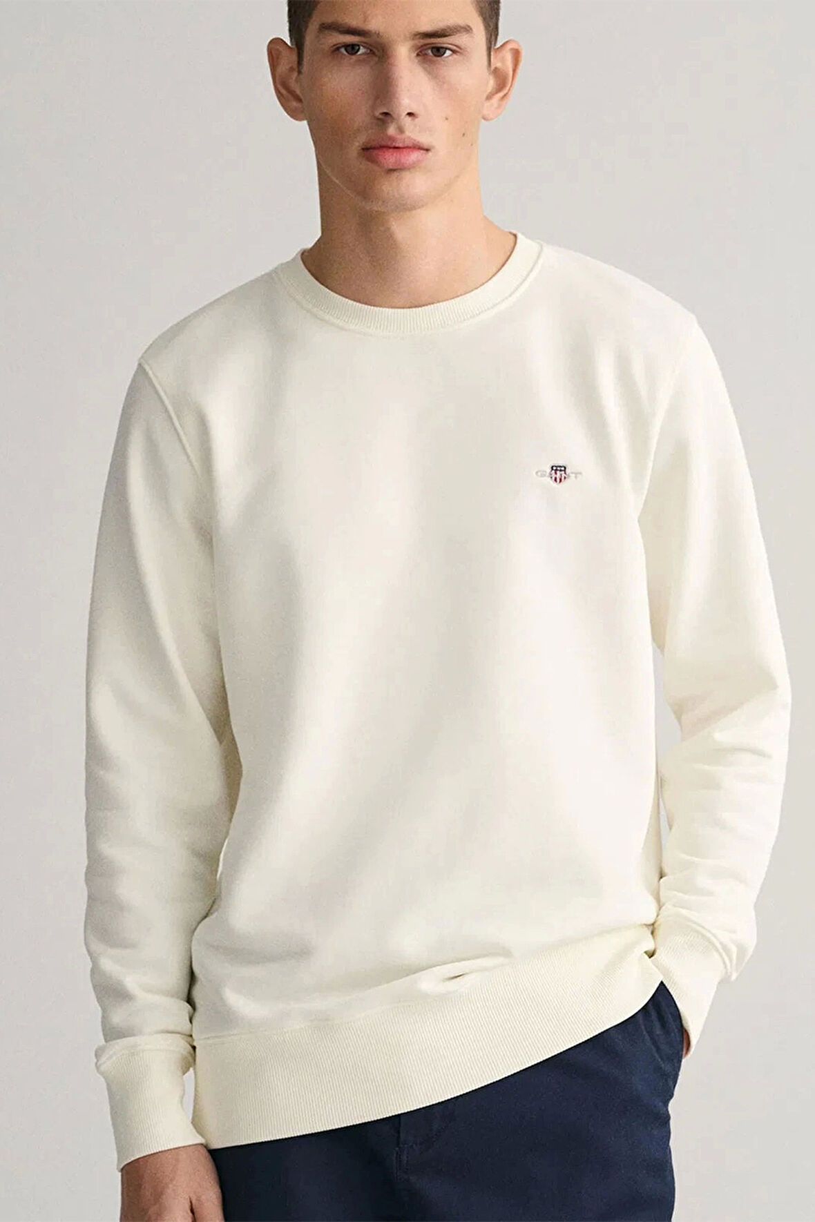 Gant Erkek Krem Regular Fit Sweatshirt