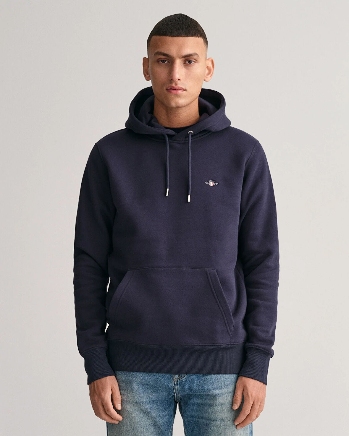 Erkek Regular Fit Kapüşonlu Sweatshirt-Lacivert  | S