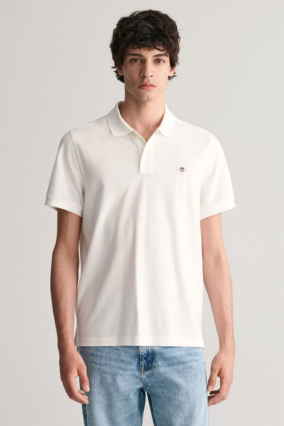 Erkek Regular Fit Polo T-Shirt - Beyaz  | XXL