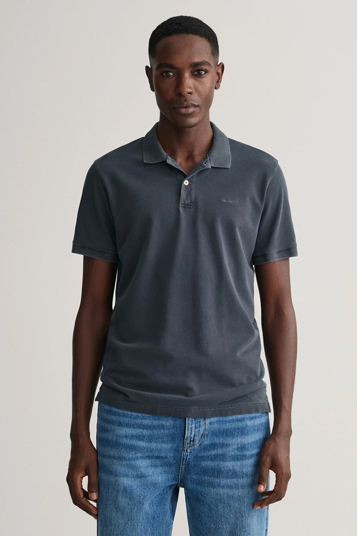 Erkek GANT  Regular Fit Logolu Polo - Siyah | S