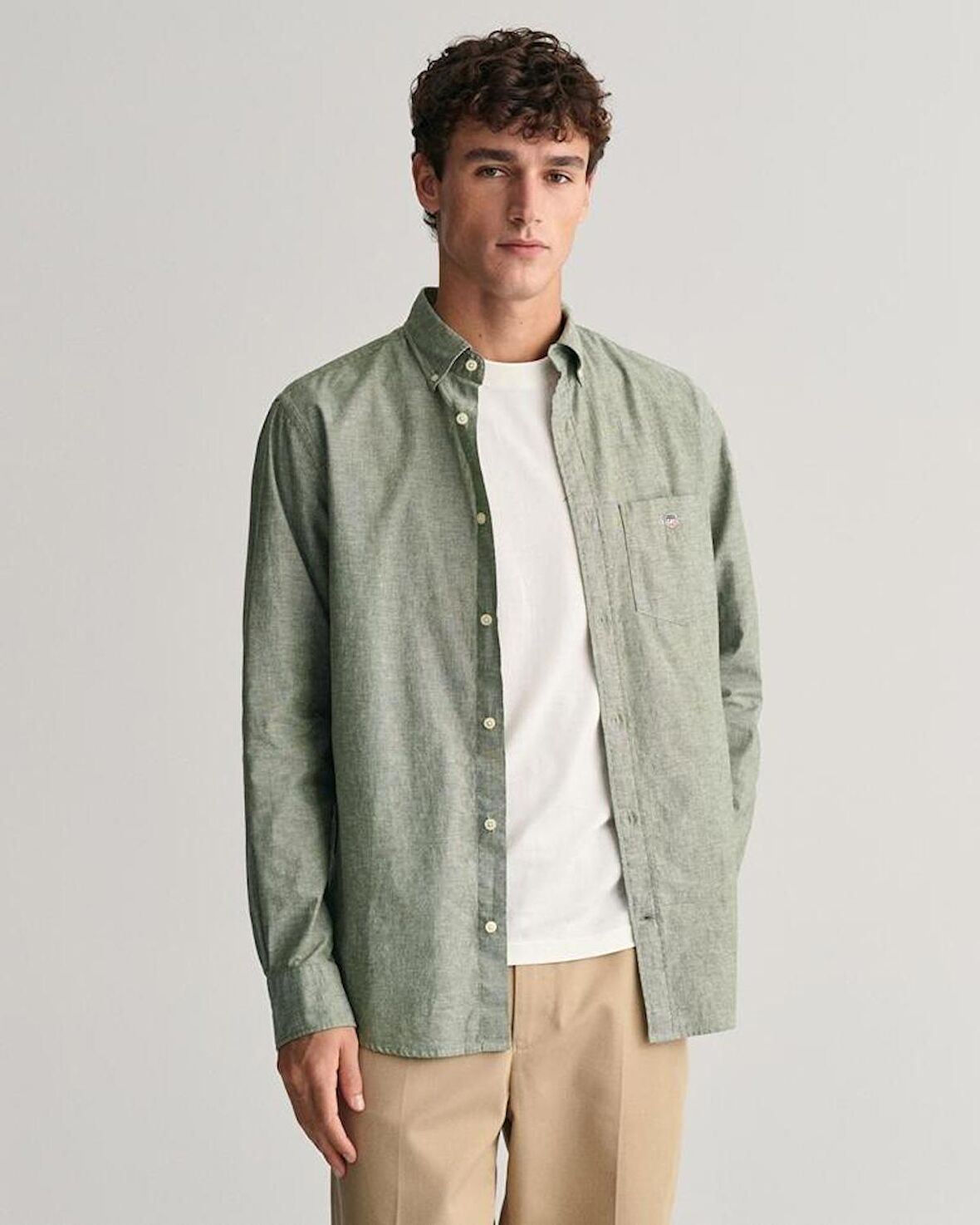 REG COTTON LINEN SHIRT