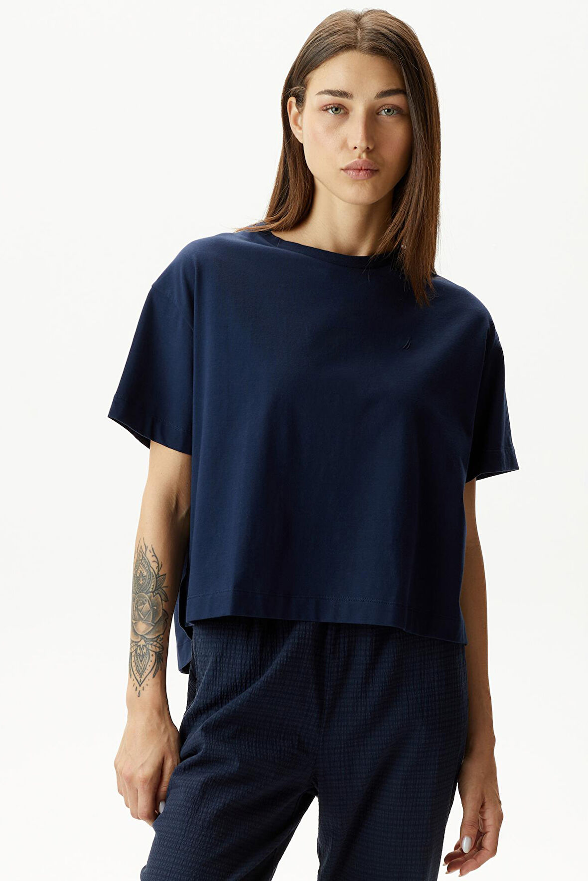 Kadın Relaxed Fit T-Shirt - Lacivert | M
