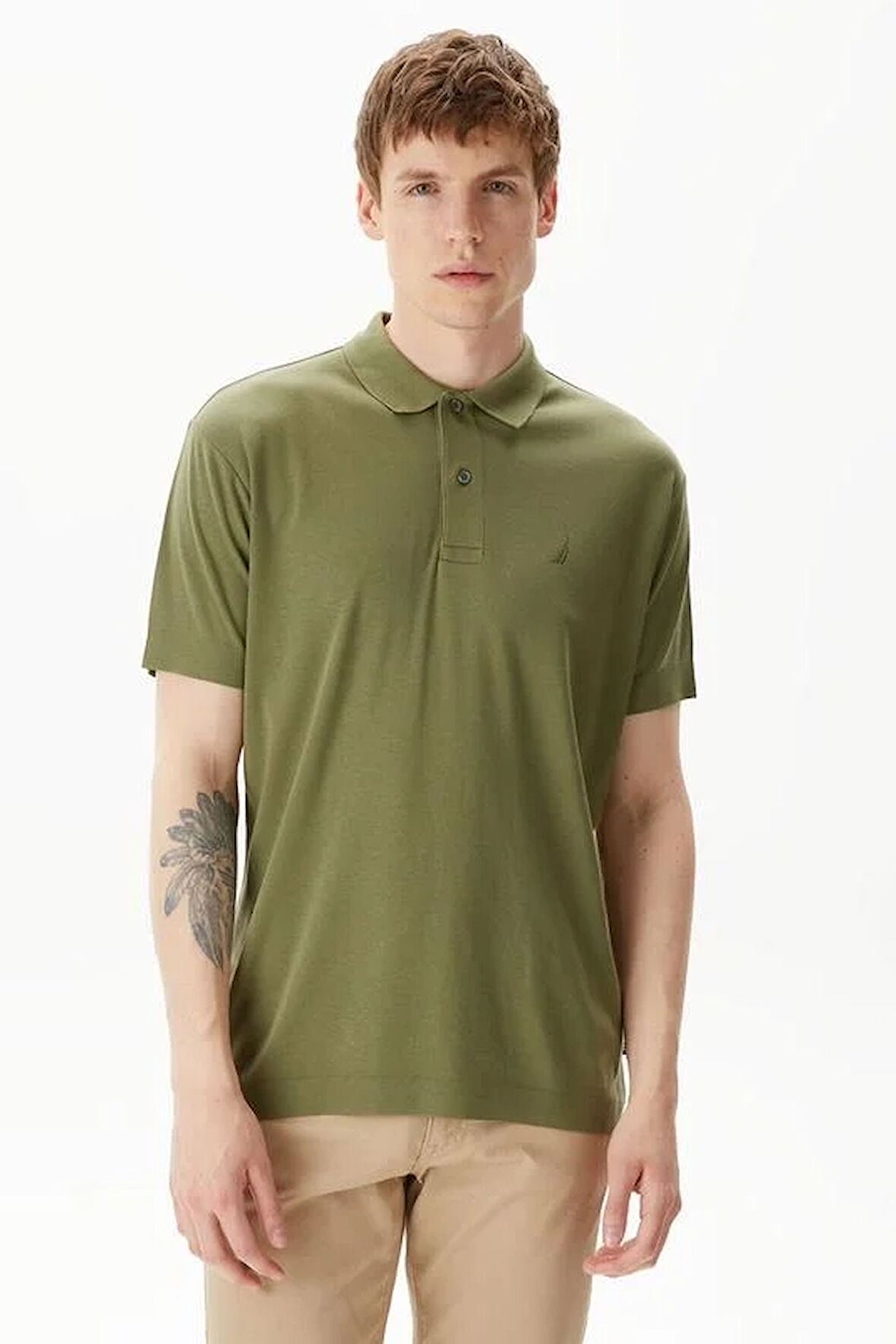 Erkek Classic Fit Kısa Kollu Polo - Yeşil | S