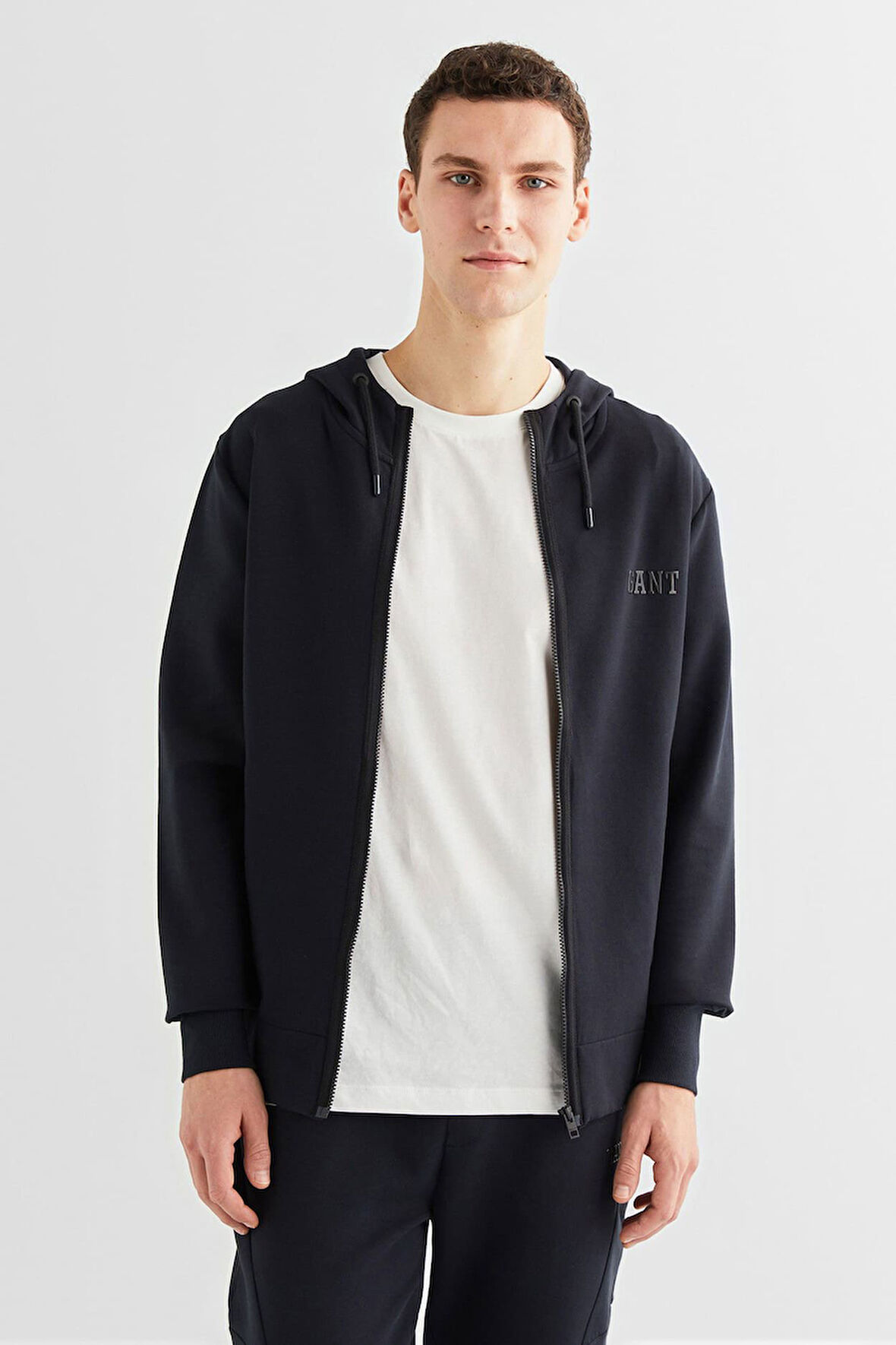 Erkek Relaxed Fit Kapüşonlu Logolu Sweatshirt - Siyah  | XL