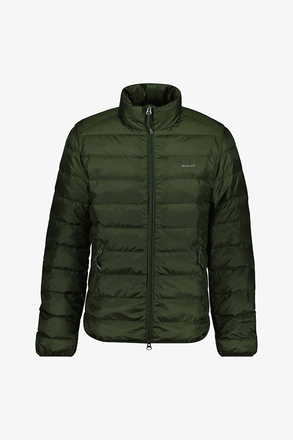 Erkek Regular Fit Dik Yaka Kaz Tüyü Mont - Yeşil | M