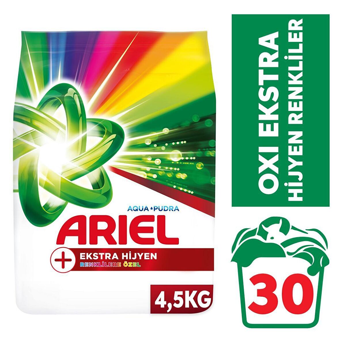 Ariel Aqua Pudra Renkliler İçin Toz Çamaşır Deterjanı 4.5 kg 30 Yıkama