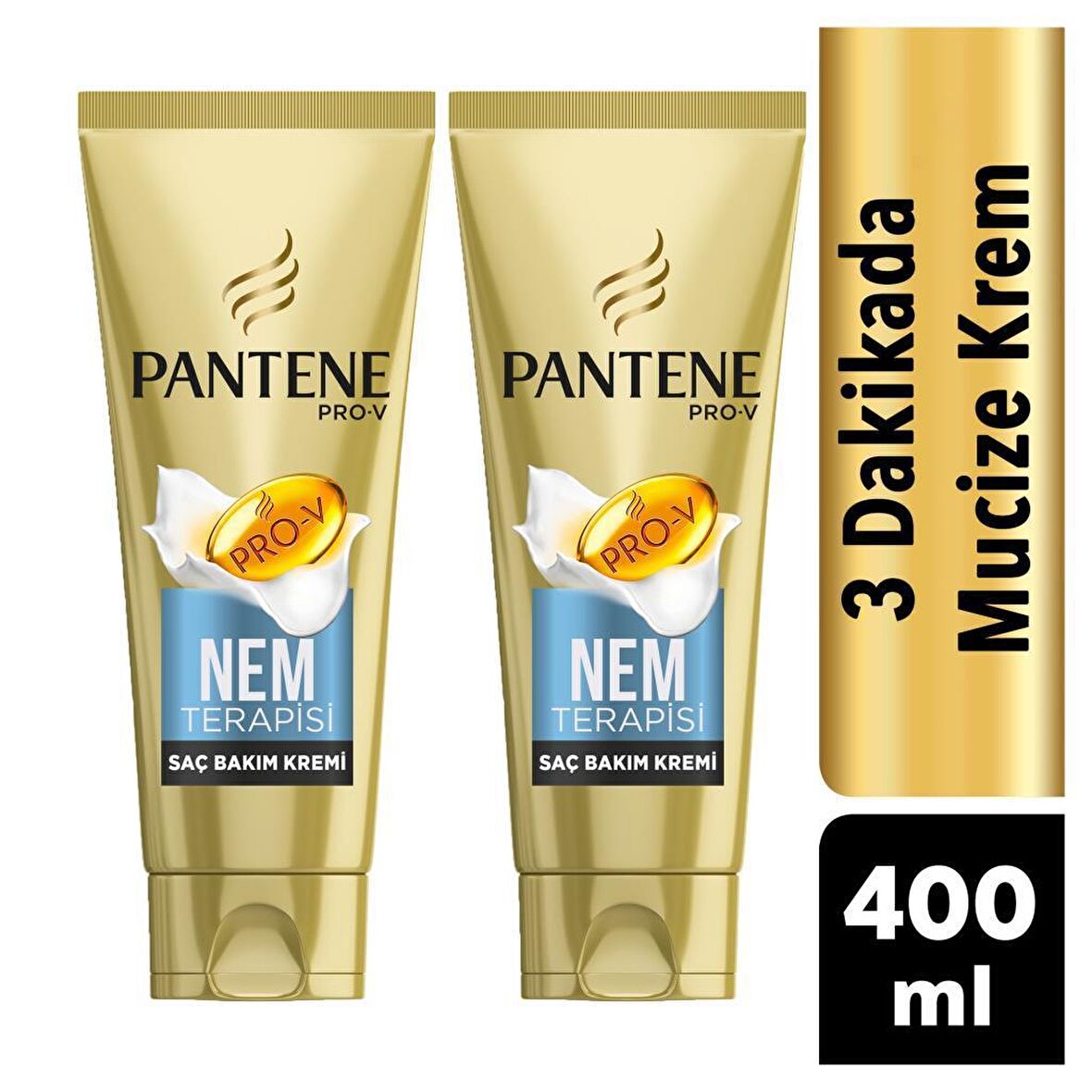 Pantene Pro-V Nem Terapisi Nemlendirici Tüm Saç Tipleri İçin Bakım Yapan Saç Kremi 2 x 200 ml
