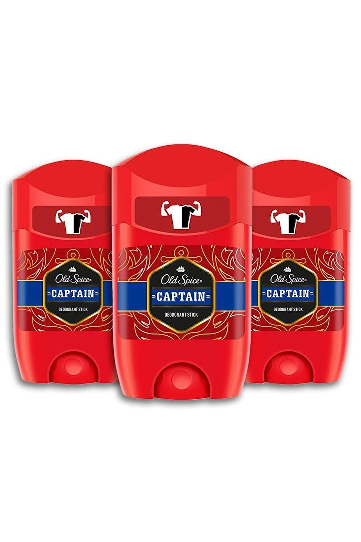 Deo Stick 50 ml Captain 3 Adet