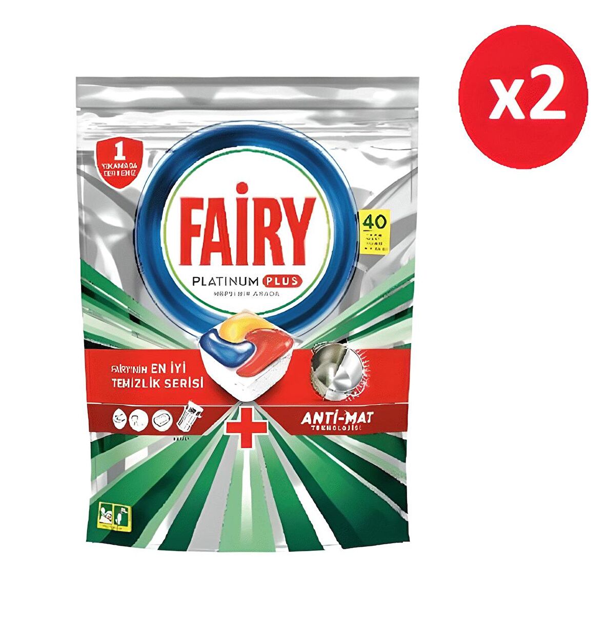 Fairy Platınum Plus Bulaşık Makinesi Tableti 2x40'lı 