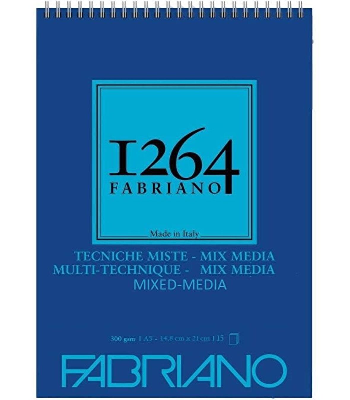 FABRİANO 1264 MİX MEDİA 300 GR A5 15 YAPRAK SPİRALLİ ÇİZİM DEFTERİ