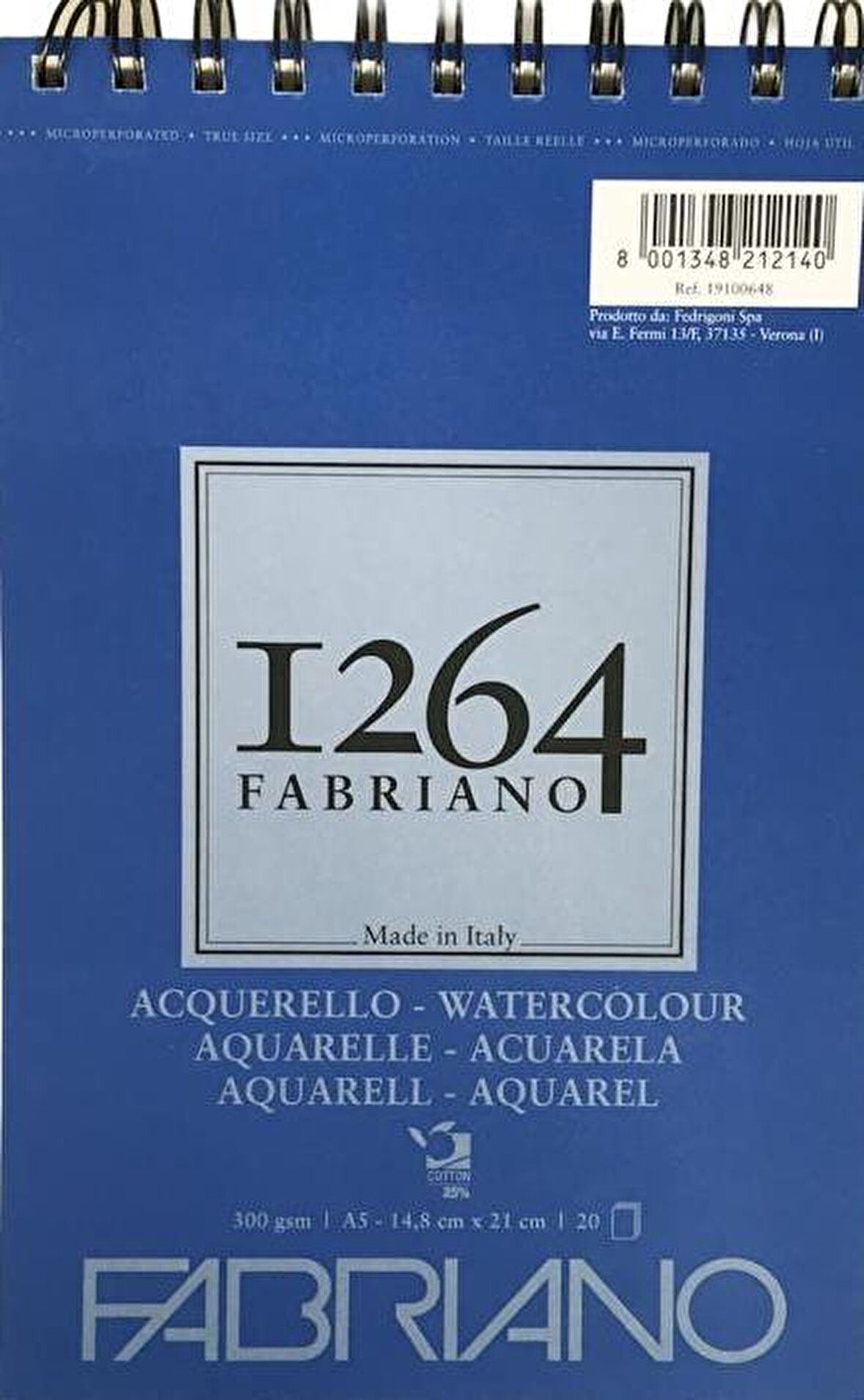 FABRİANO 1264 WATERCOLOUR 300 GR A4 30 YAPRAK SPİRALLİ ÇİZİM DEFTERİ