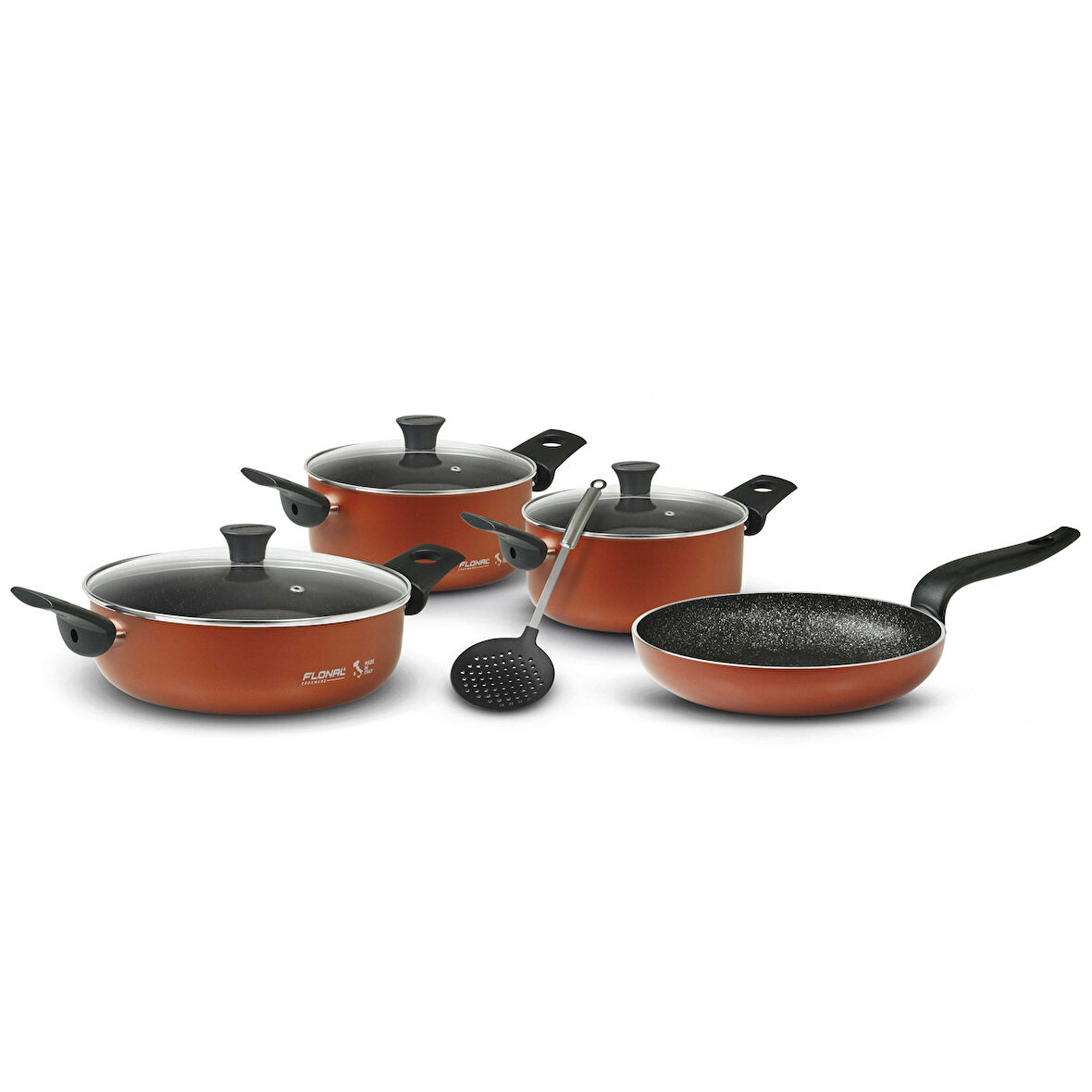 Flonal Pipeta Granit Tencere Tava Set 8 Parça  