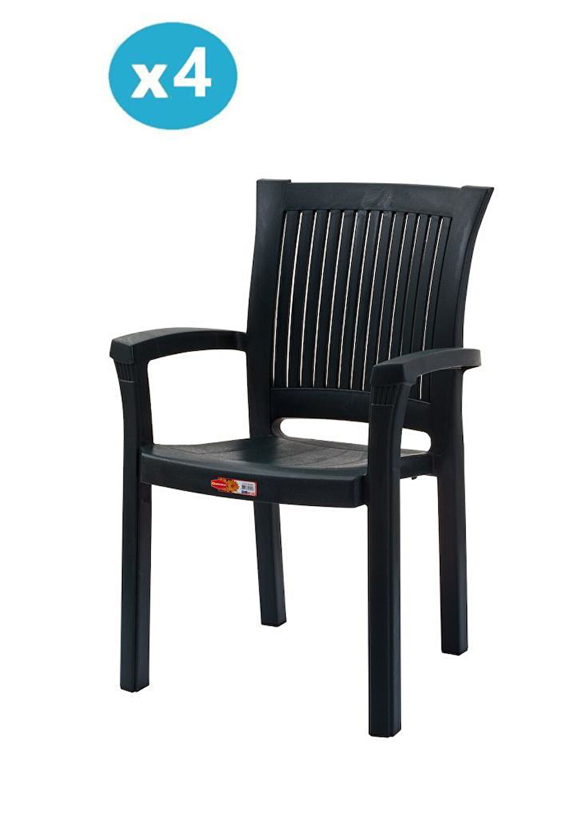 Omnipazar SY-2515 Elite Plastik Bahçe Koltuk Sandalye 4'lü Set
