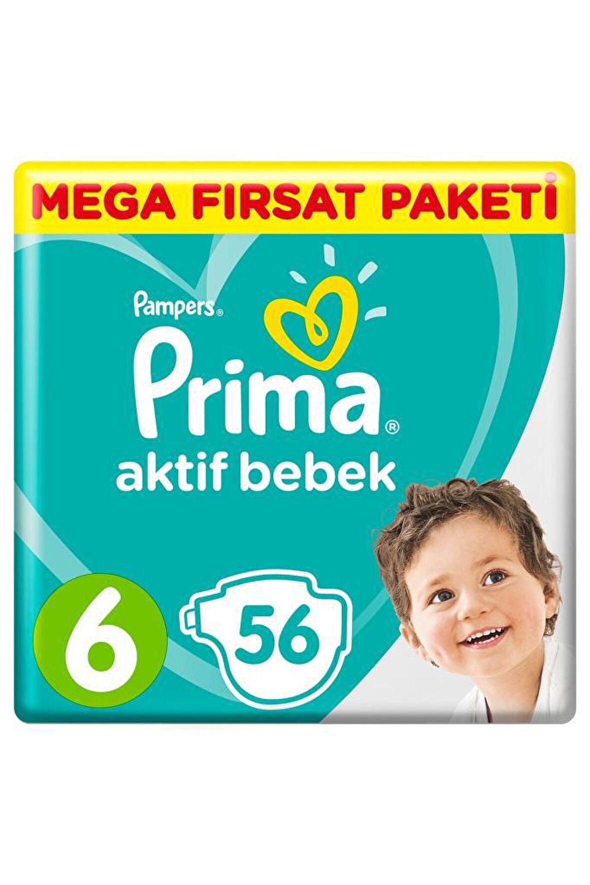 Prima Bebek Bezi Aktif Bebek Mega Fırsat Paket X-Large 6 No 56 Lı