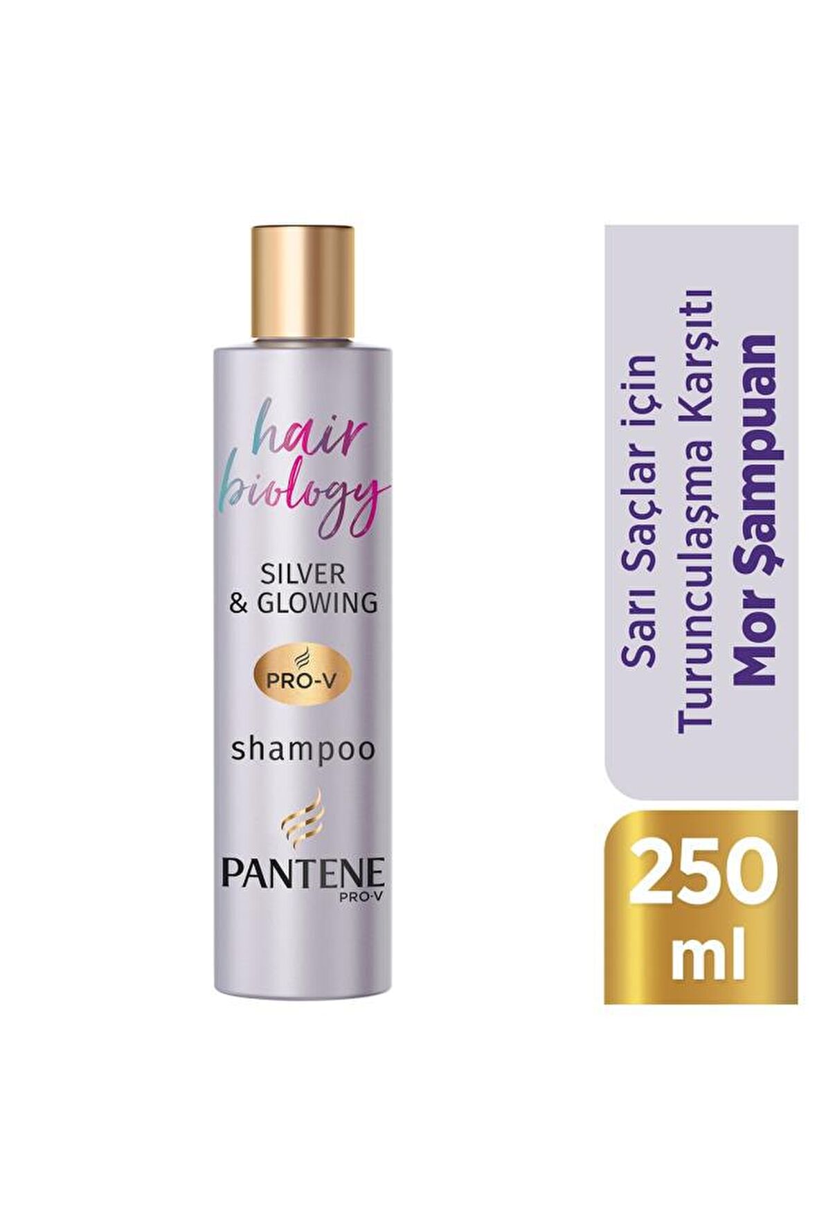 Pantene Hair Biology Tüm Saçlar İçin Renk Koruyucu Mor Şampuan 250 ml