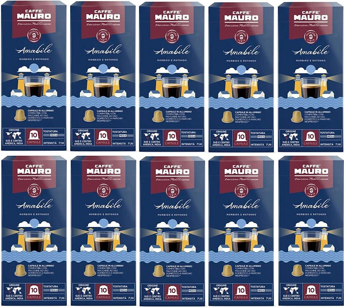 Caffe Mauro Amabile Nespresso Kapsül kahve 100 kapsul