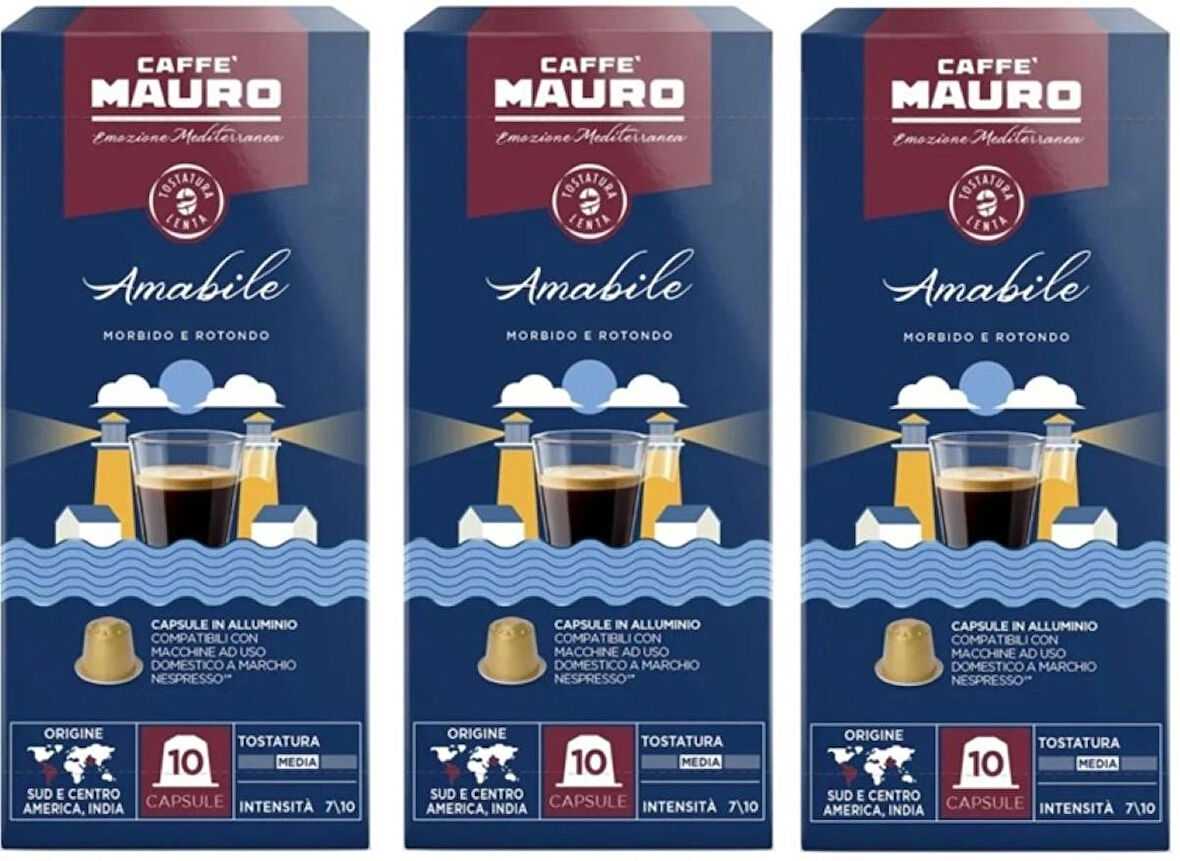 Caffe Mauro Amabile Nespresso Kapsül kahve 30 kapsul