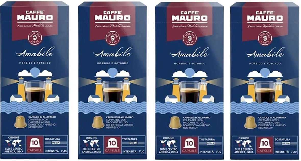 Caffe Mauro Amabile Nespresso Kapsül kahve 40 kapsul