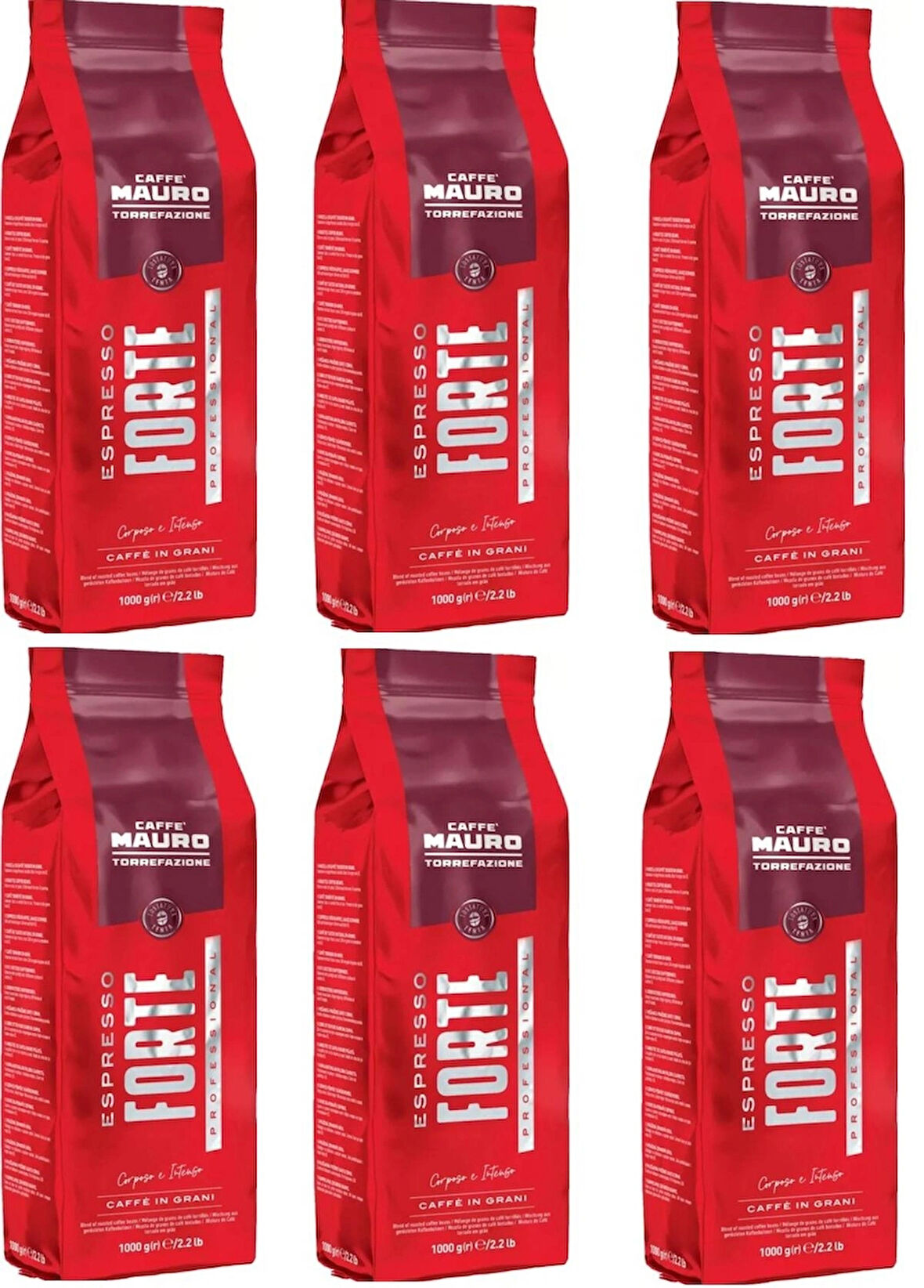 Caffe Mauro Espresso Forte Çekirdek Kahve 1 kg x 6 paket