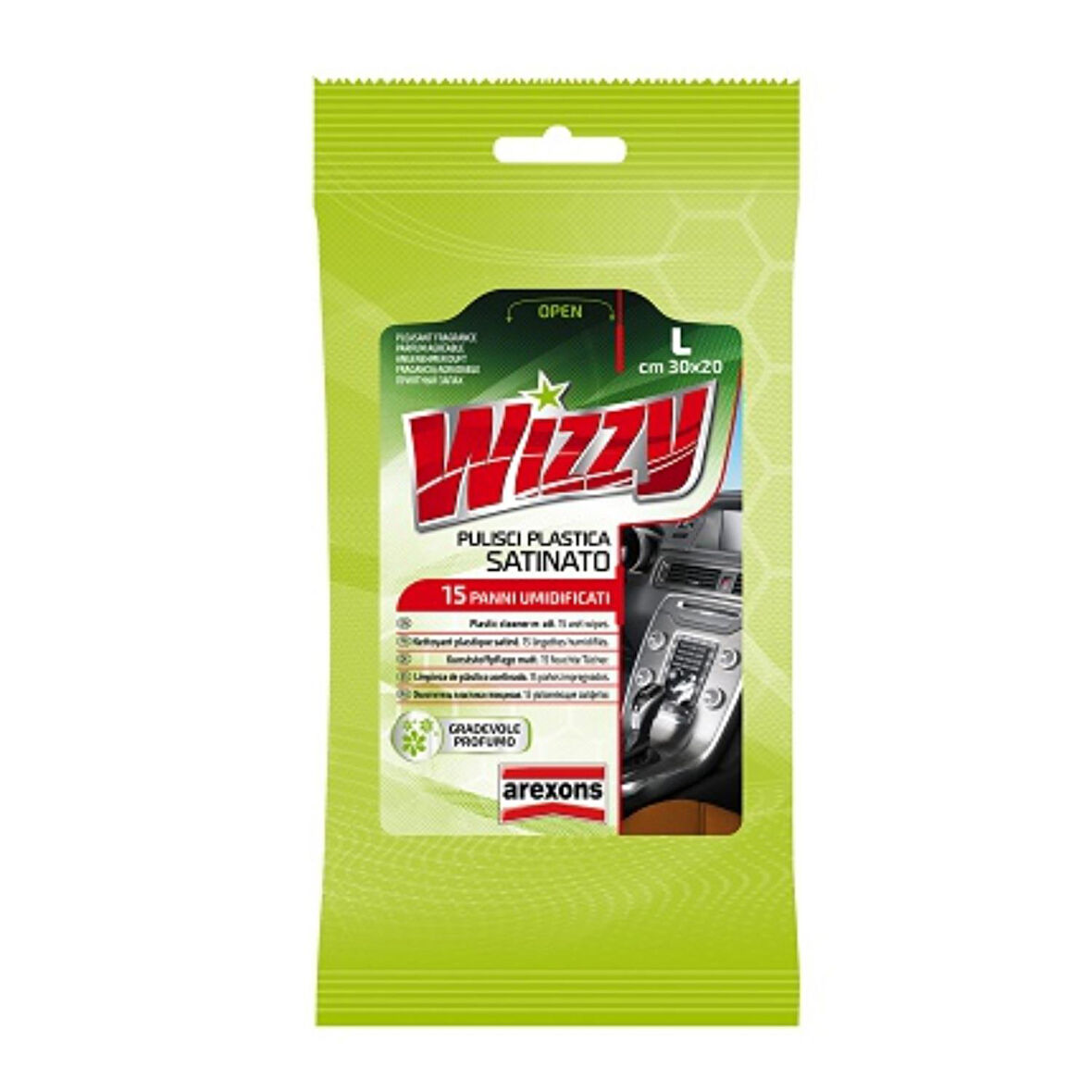Wizzy Mat Plastik Temizleyici Bez 15'li