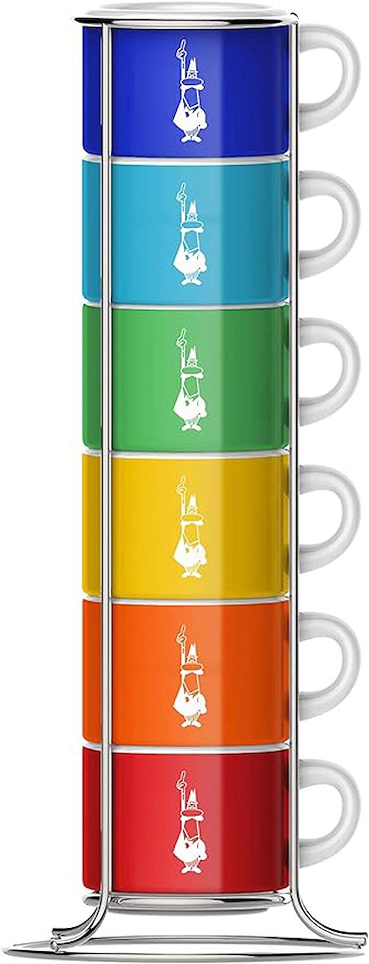 Bialetti Set 6'lı Stackable Renkli Espresso Fincan Seti