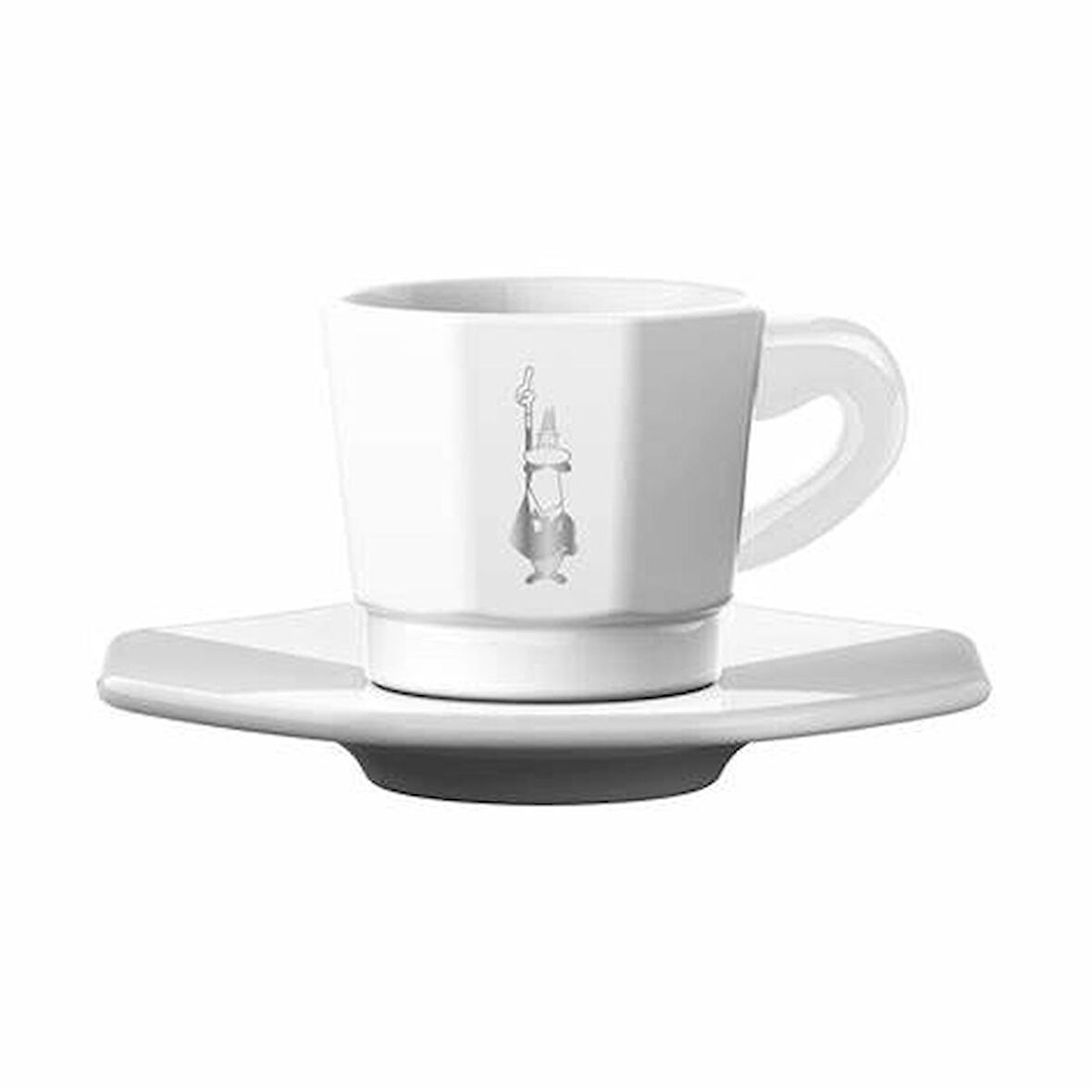 Bialetti Set 4'lü Face Porselen Beyaz Fincan Seti