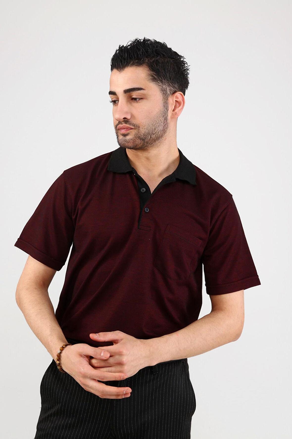 Guild 8002 Regular Fit Cepli Bordo T-Shirt