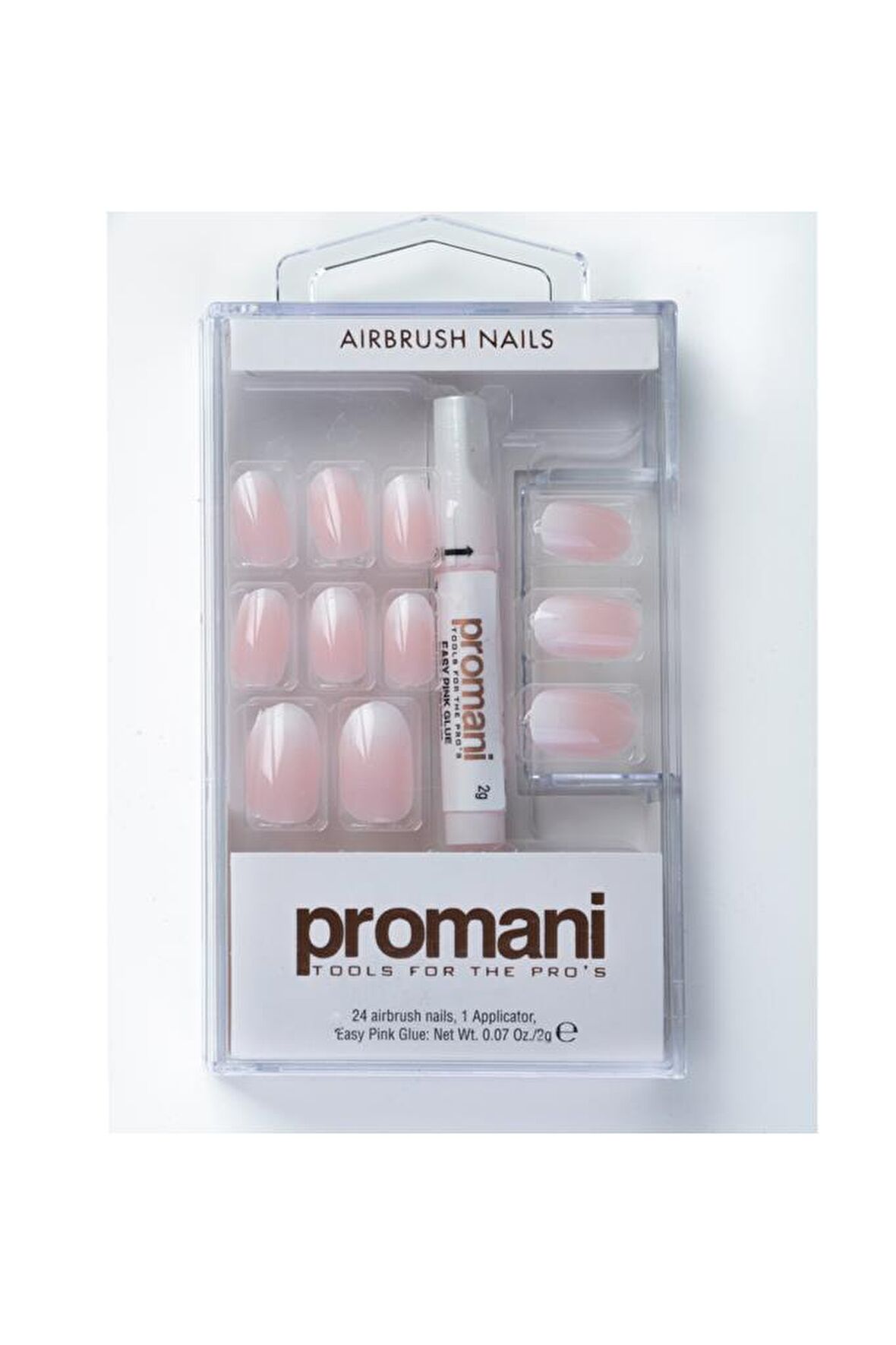 Promani PR-5674 Ombre Pembe Takma Tırnak Kiti