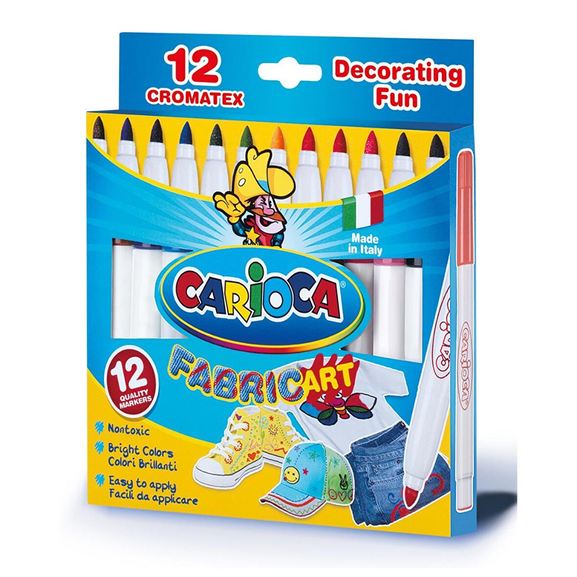 Carioca 40957 Cromatex Kumaş Boyama 12Li