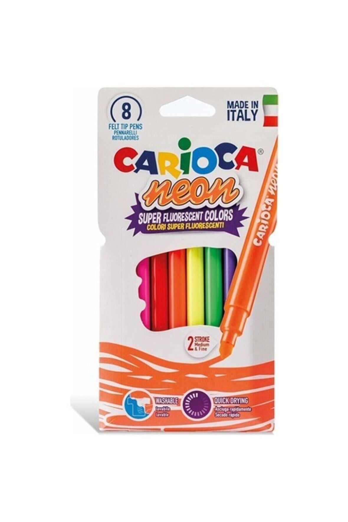 Carioca Neon Yıkanabilir Keçeli Kalem 8 li 42785