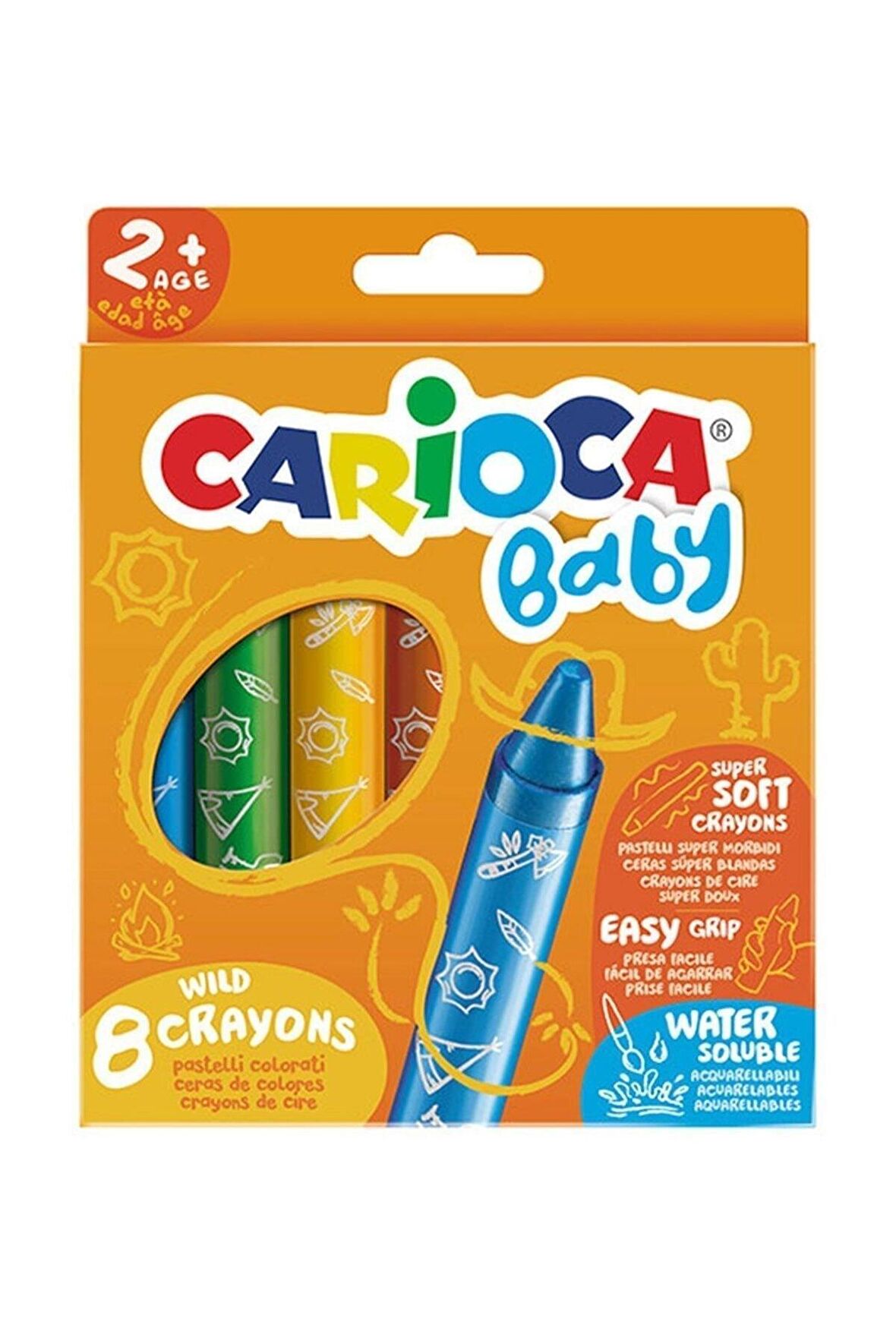 Carioca Jumbo Bebek Yumuşak Pastel Boya Kalemi 8'li 2 Yaş+