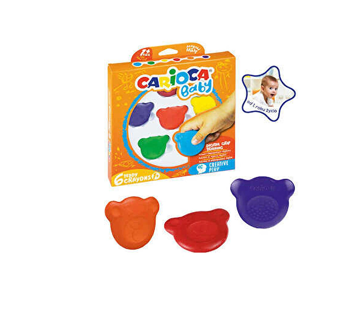 Nessiworld Carioca Baby Teddy Crayons 6'lı