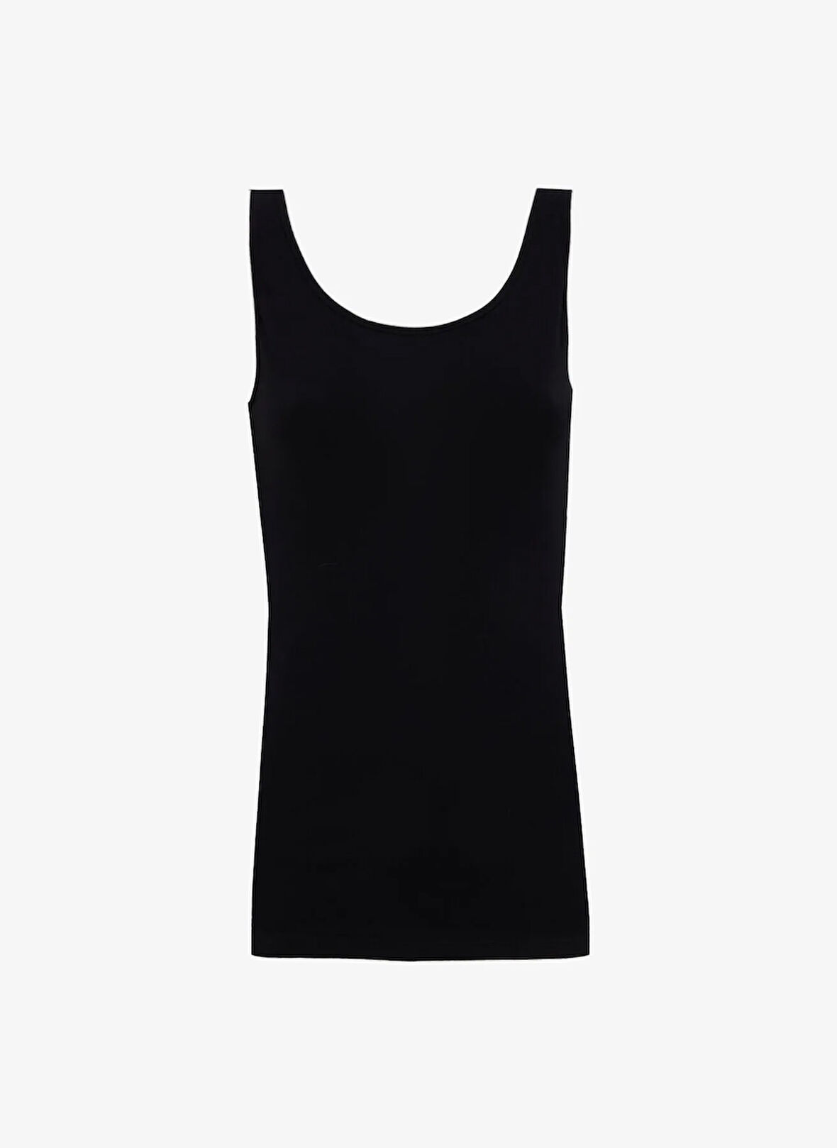 Cotonella Yuvarlak Yaka Siyah Kadın Atlet GD009