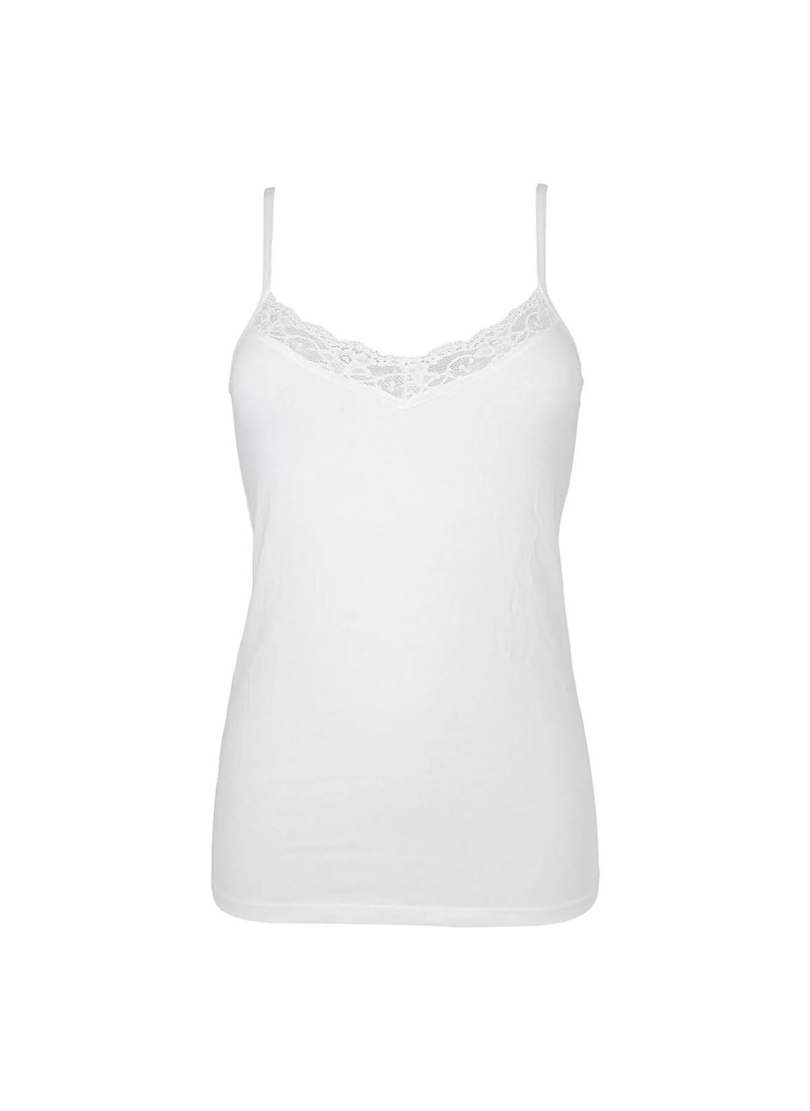 Cotonella Yuvarlak Yaka Beyaz Kadın Atlet GD135