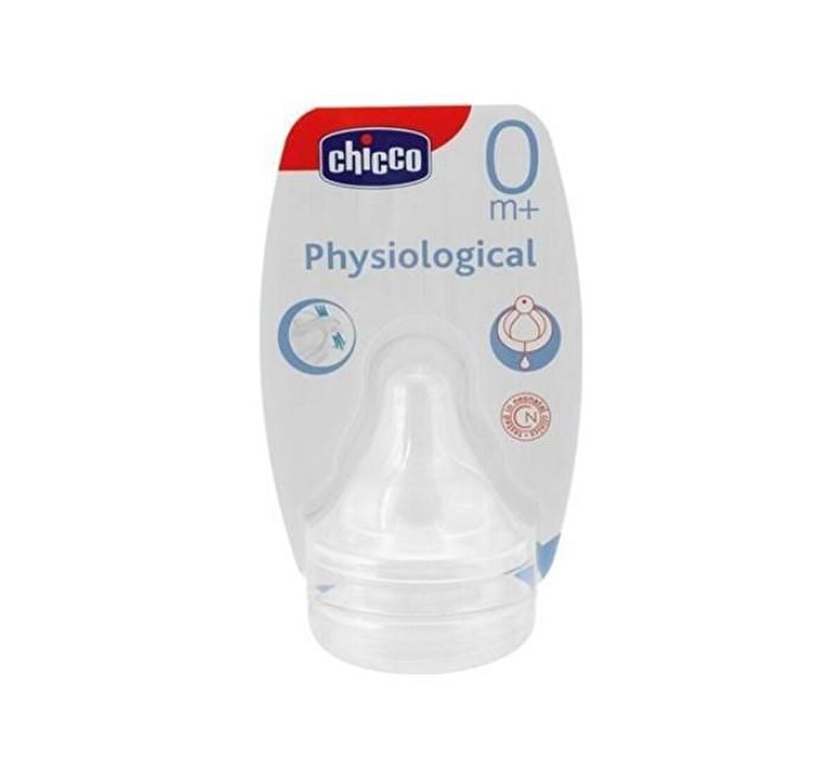 Chicco Physiological Silikon Biberon Emziği 0m+ 2'li