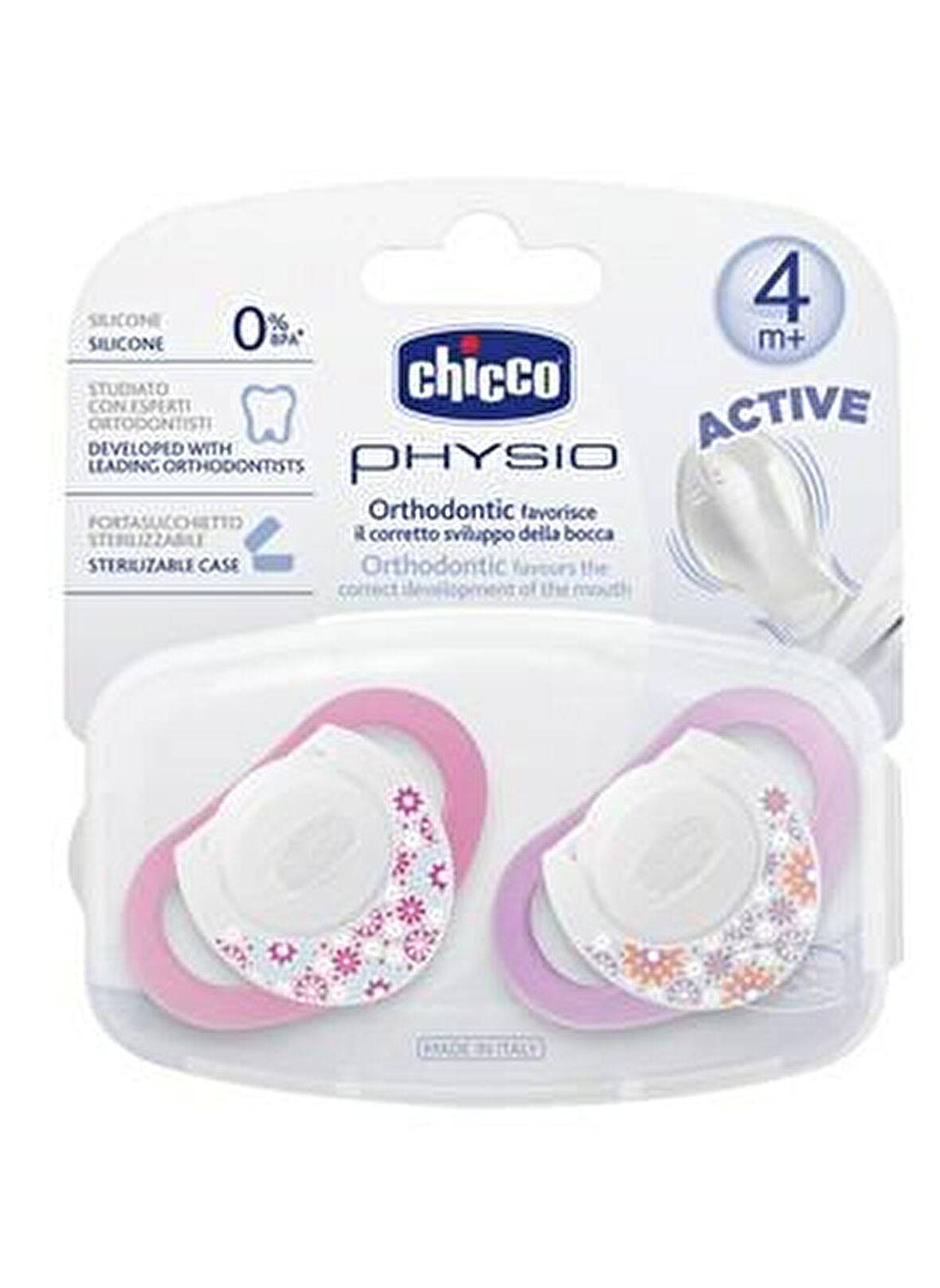 Chicco Emzik Physio Pembe Silikon 4m+ 2'li