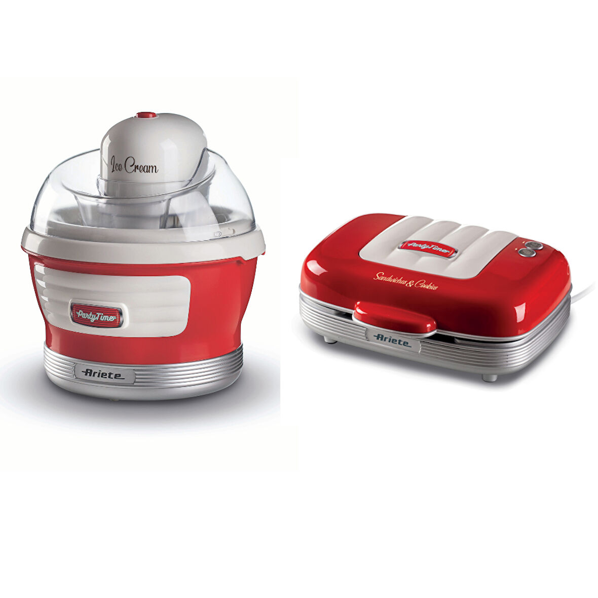 Ariete Party Time Dondurma Makinesi + Sandviç Yapma Makinesi 2'li Özel Seti PSET03