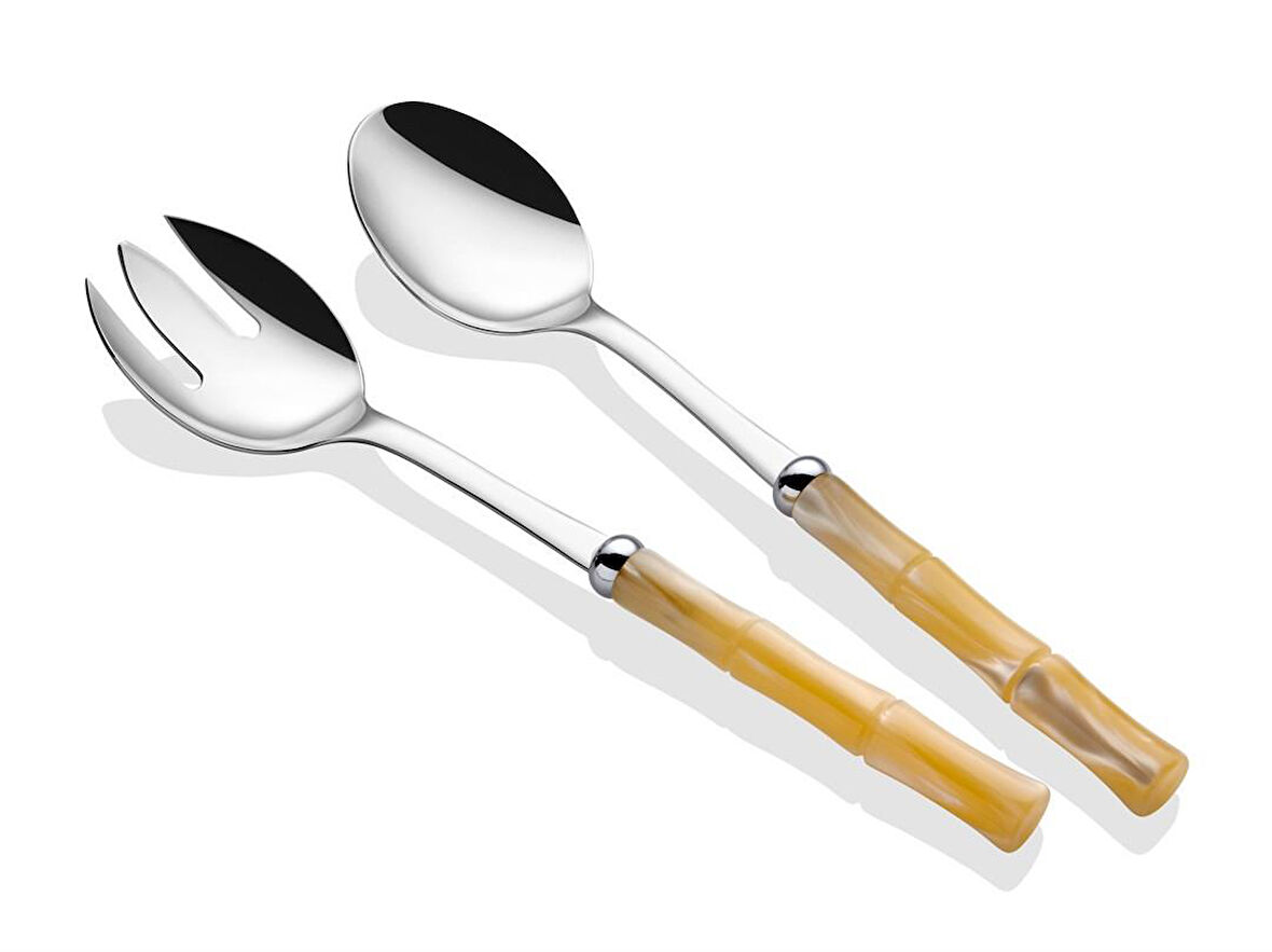 Rivadossi Bamboo Kemik Salata Servis Seti 2 li  