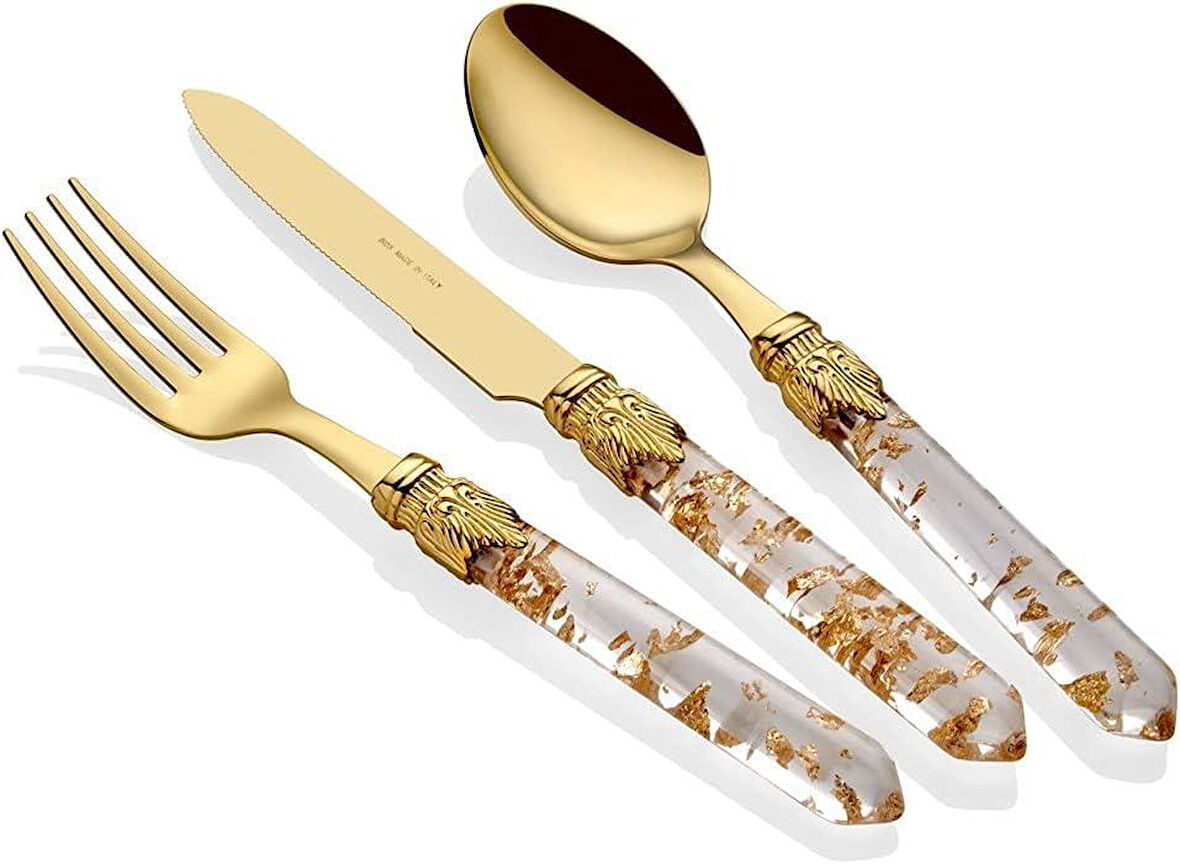 Rivadossi Luna Oro 75 Parça Çatal Kaşık Bıçak Set  