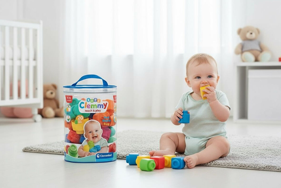Clementoni Soft Clemmy Touch & Play Yumuşak BPA sız Bloklar 20 Parça