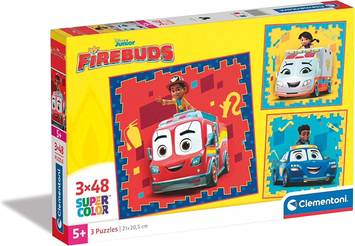 CLEMENTONI 3x48 Super Kolor Firebuds Puzzle 25311
