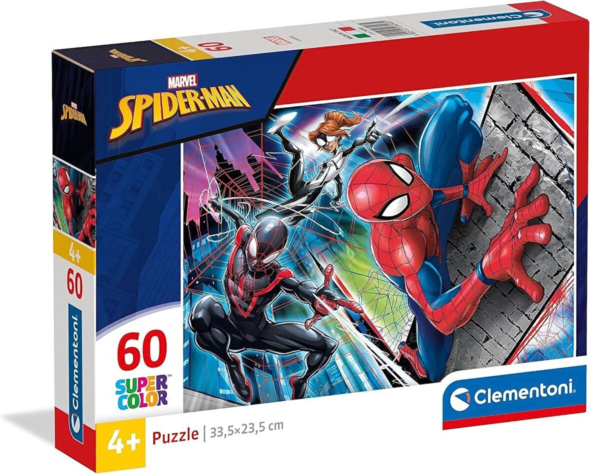 Clementoni - 26048 - Supercolor Puzzle - Marvel Spiderman - 60 parça