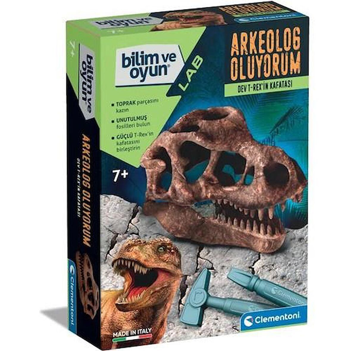 Clementoni Bilim ve Oyun Dev T-Rex'in Kafatası 64469 Lisanslı Ürün