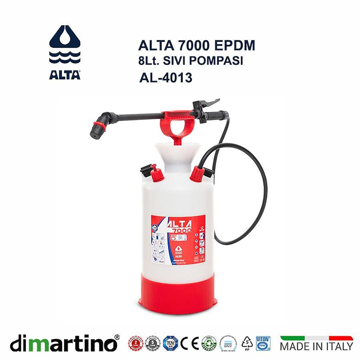 Dimartino ALTA 7000 EPDM Sıvı Pompası 8 Lt.