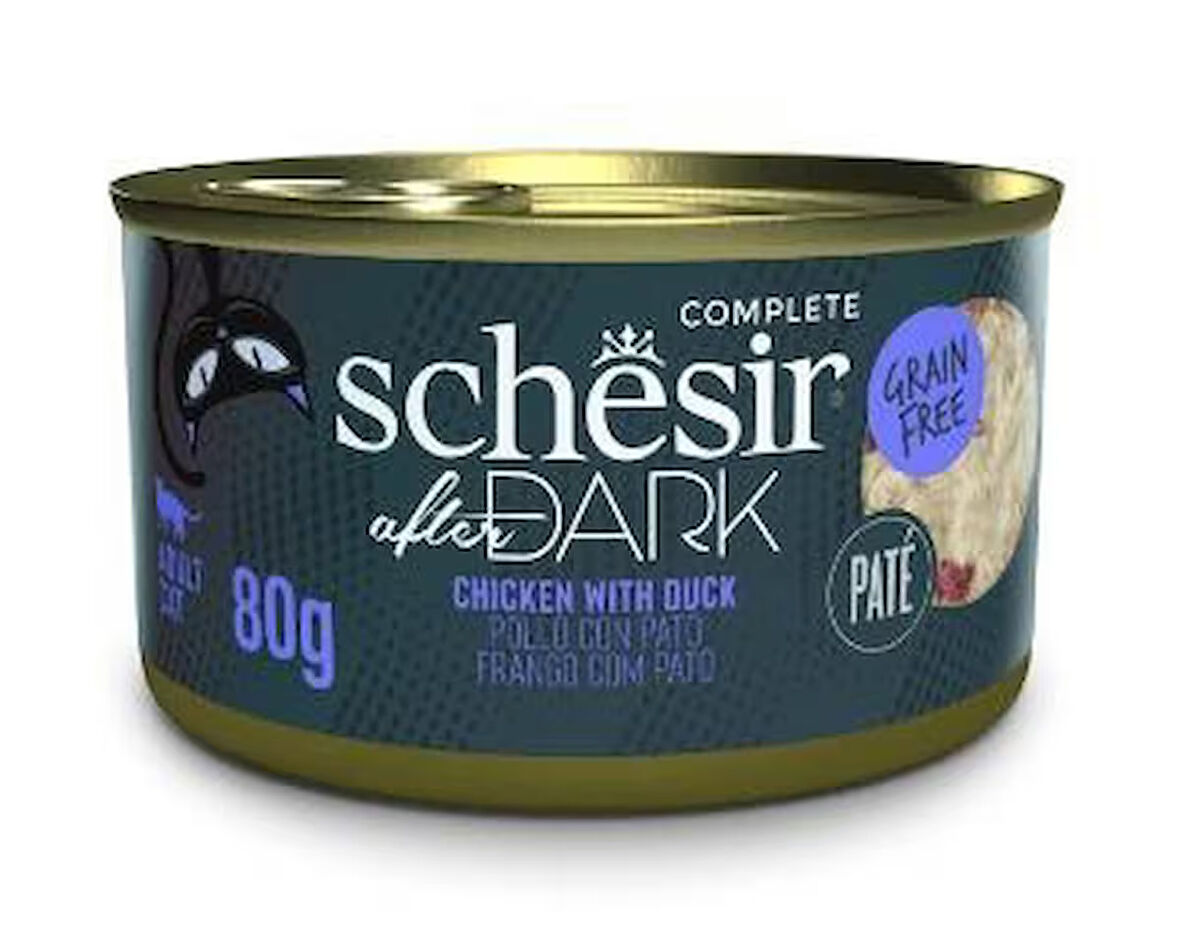 Schesir After Dark Ezme Tavuklu ve Ördekli Yetişkin Kedi Konservesi 80 Gr 12'li