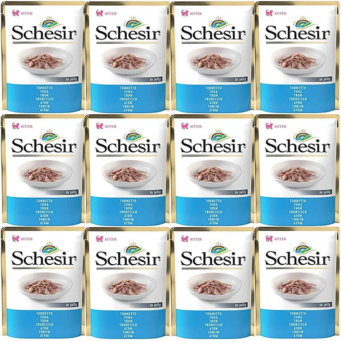 Schesir Jöle İçinde Ton Balıklı Yavru Kedi Konservesi 85gr *12 Adet