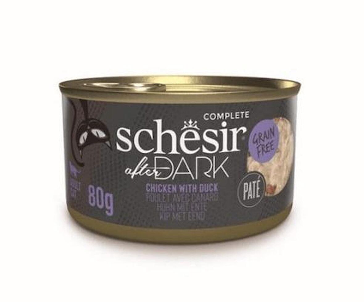 Schesir After Dark Tavuklu ve Ördekli Yetişkin Kedi Konservesi 80 Gr