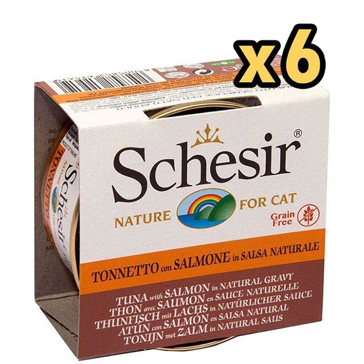 Schesir Soslu Ton Ve Somonlu Kedi Konservesi 70 Gr x 6 Adet